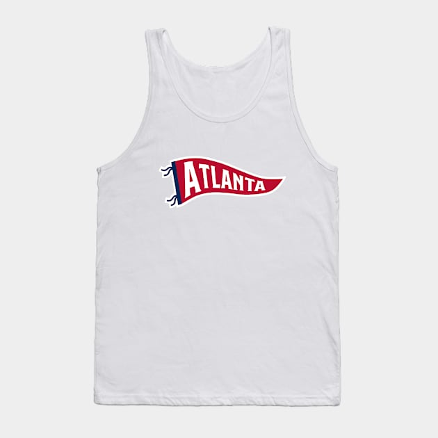 Atlanta Pennant - White Tank Top by KFig21